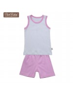 Organic Sleeveless Set - P006 (Blue/ Pink)